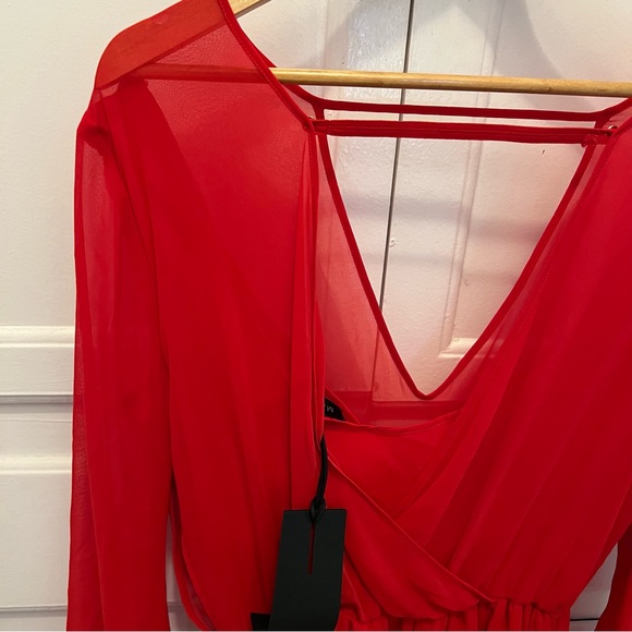 mangano chiffon dress in size 44 (M) - Picture 3 of 4